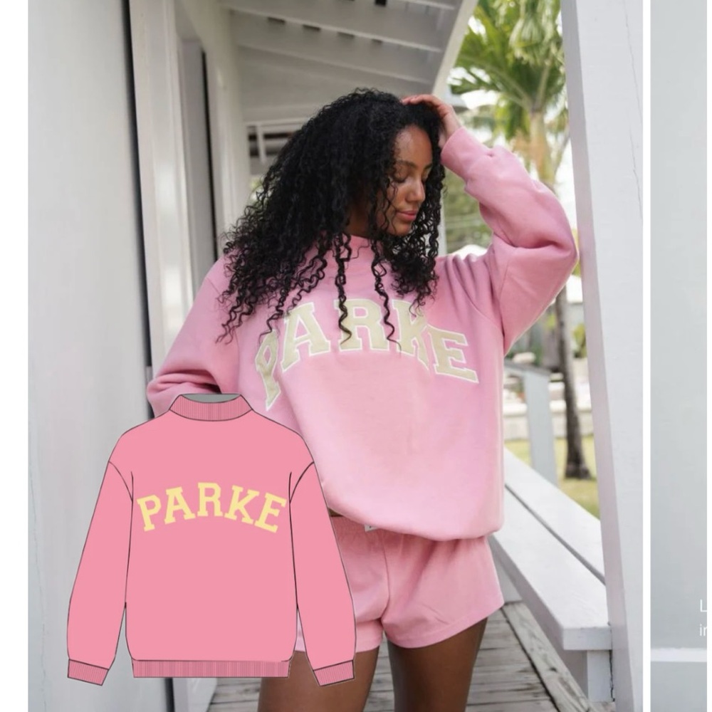 Parke Pink Heritage Varsity Mockneck